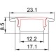 Schéma dimensions profil aluminium ALP001-R