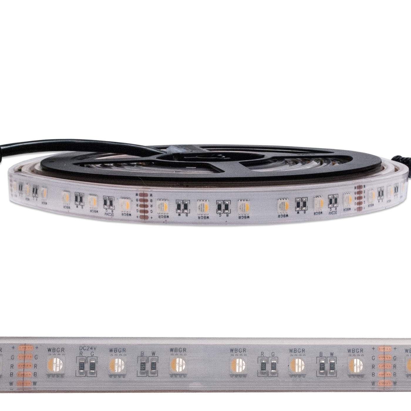 Ruban LED blanc chaud extérieur 12V au mètre IP54 professionnel