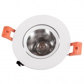 Spot encastrable 7W LED COB orientable Ra97 D85x60mm découpe 69mm